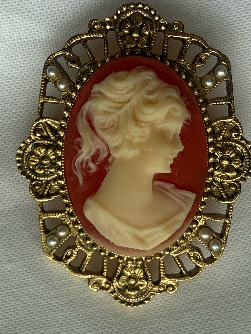 Cameo brooch vintage - Picture 8 of 15